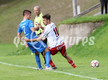 Fussball. Unterliga Ost. Sele Zell gegen Ludmannsdorf. Dejan Zadnikar (Zell), Jure Skafar (Ludmannsdorf). Zell, 21.9.2014.
Foto: Kuess
---
pressefotos, pressefotografie, kuess, qs, qspictures, sport, bild, bilder, bilddatenbank