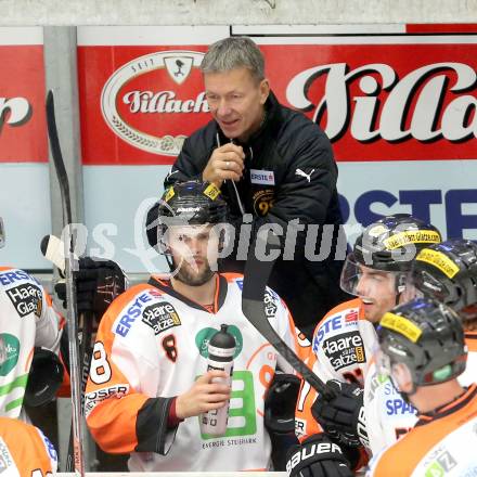 EBEL. Eishockey Bundesliga. EC VSV gegen Moser Medical Graz 99ers.  Trainer Todd Bjorkstrand (Graz). Villach, am 19.9.2014.
Foto: Kuess 


---
pressefotos, pressefotografie, kuess, qs, qspictures, sport, bild, bilder, bilddatenbank