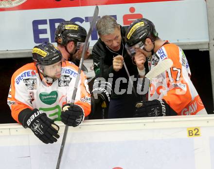 EBEL. Eishockey Bundesliga. EC VSV gegen Moser Medical Graz 99ers.  Trainer Todd Bjorkstrand (Graz). Villach, am 19.9.2014.
Foto: Kuess 


---
pressefotos, pressefotografie, kuess, qs, qspictures, sport, bild, bilder, bilddatenbank