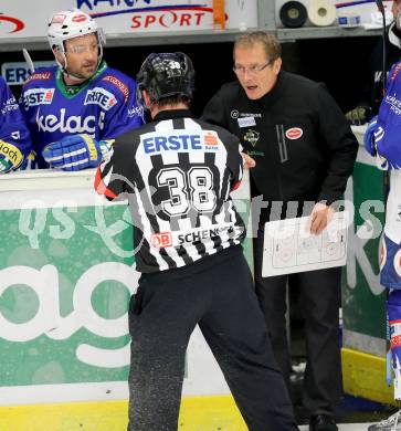 EBEL. Eishockey Bundesliga. EC VSV gegen Moser Medical Graz 99ers.  Trainer Hannu Jaervenpaeae (VSV). Villach, am 19.9.2014.
Foto: Kuess 


---
pressefotos, pressefotografie, kuess, qs, qspictures, sport, bild, bilder, bilddatenbank