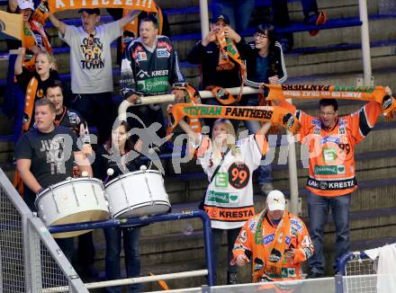 EBEL. Eishockey Bundesliga. EC VSV gegen Moser Medical Graz 99ers.  Fans (Graz). Villach, am 19.9.2014.
Foto: Kuess 


---
pressefotos, pressefotografie, kuess, qs, qspictures, sport, bild, bilder, bilddatenbank