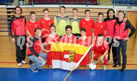 Spiele der Freundschaft. Mannschaftfoto Futsal. Arno Arthofer. Gospic, am 20.9.2014.
Foto: Kuess
---
pressefotos, pressefotografie, kuess, qs, qspictures, sport, bild, bilder, bilddatenbank