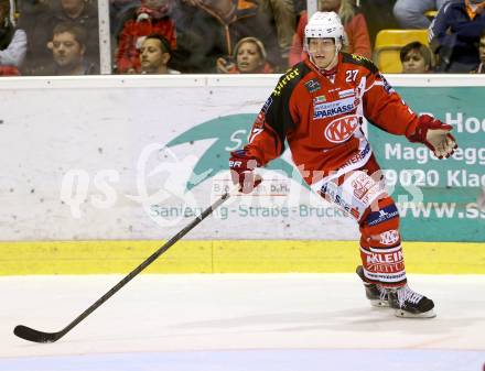 EBEL. Eishockey Bundesliga. KAC gegen EHC LIWEST Linz. Thomas HUndertpfund (KAC). Klagenfurt, am 25.9.2014.
Foto: Kuess 

---
pressefotos, pressefotografie, kuess, qs, qspictures, sport, bild, bilder, bilddatenbank