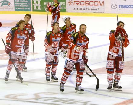 EBEL. Eishockey Bundesliga. KAC gegen EHC LIWEST Linz. Enttaeuscht   (KAC). Klagenfurt, am 25.9.2014.
Foto: Kuess 

---
pressefotos, pressefotografie, kuess, qs, qspictures, sport, bild, bilder, bilddatenbank