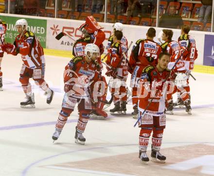 EBEL. Eishockey Bundesliga. KAC gegen EHC LIWEST Linz. Enttaeuscht  (KAC). Klagenfurt, am 25.9.2014.
Foto: Kuess 

---
pressefotos, pressefotografie, kuess, qs, qspictures, sport, bild, bilder, bilddatenbank