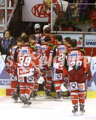 EBEL. Eishockey Bundesliga. KAC gegen EHC LIWEST Linz. Enttaeuscht  (KAC). Klagenfurt, am 25.9.2014.
Foto: Kuess 

---
pressefotos, pressefotografie, kuess, qs, qspictures, sport, bild, bilder, bilddatenbank