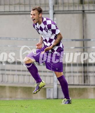 Fussball Regionalliga. SK Austria Klagenfurt gegen Voecklamarkt. Torjubel Rajko Rep (Austria Klagenfurt). Klagenfurt, 26.9.2014.
Foto: Kuess
---
pressefotos, pressefotografie, kuess, qs, qspictures, sport, bild, bilder, bilddatenbank