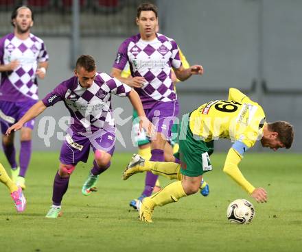 Fussball Regionalliga. SK Austria Klagenfurt gegen Voecklamarkt. Vedran Vinko, (Austria Klagenfurt), Thomas Laganda (Voecklamarkt). Klagenfurt, 26.9.2014.
Foto: Kuess
---
pressefotos, pressefotografie, kuess, qs, qspictures, sport, bild, bilder, bilddatenbank