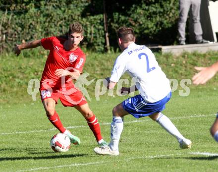 Fussball. Kaerntner Liga. Atus Ferlach gegen Treibach. Daniel Jobst (Ferlach), Stephan Kleedorfer (Treibach). Ferlach, 28.9.2014.
Foto: Kuess
---
pressefotos, pressefotografie, kuess, qs, qspictures, sport, bild, bilder, bilddatenbank