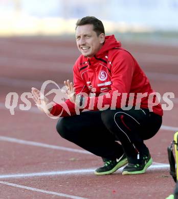 Fussball Regionalliga. RZ Pelets WAC Amateure gegen Vorwaerts Steyr.  Trainer Marcel Ketelaer  (Steyr). Wolfsberg, am 28.9.2014.
Foto: Kuess
---
pressefotos, pressefotografie, kuess, qs, qspictures, sport, bild, bilder, bilddatenbank