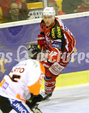 EBEL. Eishockey Bundesliga. KAC gegen Moser Medical Graz 99ers. Kim Stroemberg (KAC). Klagenfurt, am 28.9.2014.
Foto: Kuess 

---
pressefotos, pressefotografie, kuess, qs, qspictures, sport, bild, bilder, bilddatenbank