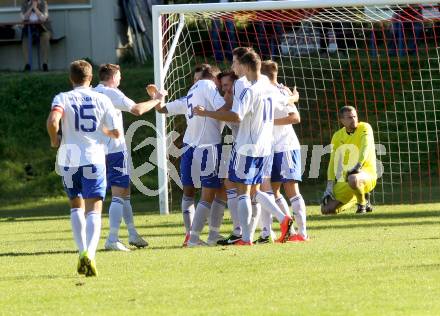 Fussball. Kaerntner Liga. Atus Ferlach gegen Treibach. torjubel  (Treibach). Ferlach, 28.9.2014.
Foto: Kuess
---
pressefotos, pressefotografie, kuess, qs, qspictures, sport, bild, bilder, bilddatenbank