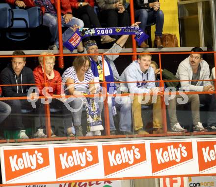 EBEL. Eishockey Bundesliga. KAC gegen Moser Medical Graz 99ers. Fans (KAC). Klagenfurt, am 28.9.2014.
Foto: Kuess 

---
pressefotos, pressefotografie, kuess, qs, qspictures, sport, bild, bilder, bilddatenbank