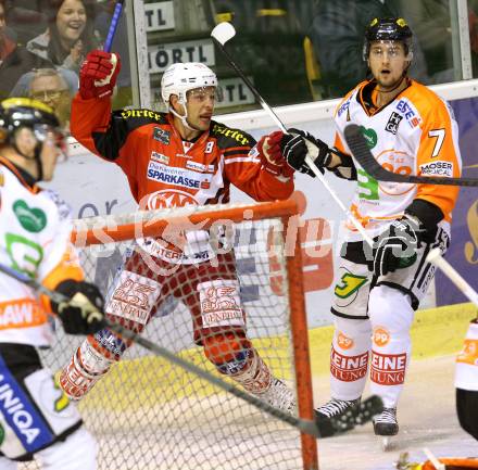 EBEL. Eishockey Bundesliga. KAC gegen Moser Medical Graz 99ers. Torjubel Thomas Koch (KAC). Klagenfurt, am 28.9.2014.
Foto: Kuess 

---
pressefotos, pressefotografie, kuess, qs, qspictures, sport, bild, bilder, bilddatenbank