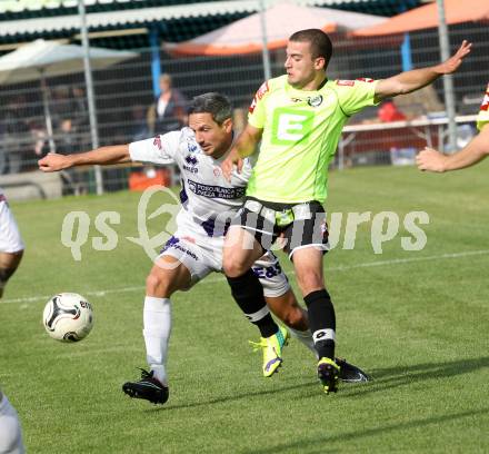 Fussball. Regionalliga. SAK gegen Sturm Graz Amateure. Thomas Riedl (SAK), Ahmed-Tobias Andrae (Graz). Klagenfurt, 4.10.2014.
Foto: Kuess
---
pressefotos, pressefotografie, kuess, qs, qspictures, sport, bild, bilder, bilddatenbank