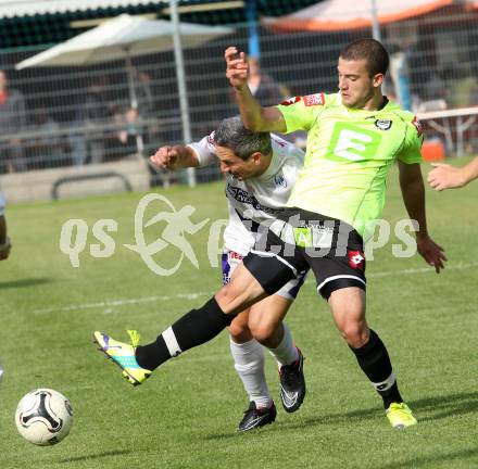 Fussball. Regionalliga. SAK gegen Sturm Graz Amateure. Thomas Riedl (SAK), Ahmed-Tobias Andrae (Graz). Klagenfurt, 4.10.2014.
Foto: Kuess
---
pressefotos, pressefotografie, kuess, qs, qspictures, sport, bild, bilder, bilddatenbank