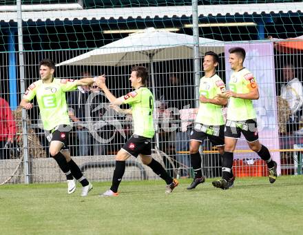 Fussball. Regionalliga. SAK gegen Sturm Graz Amateure.Torjubel  (Graz). Klagenfurt, 4.10.2014.
Foto: Kuess
---
pressefotos, pressefotografie, kuess, qs, qspictures, sport, bild, bilder, bilddatenbank