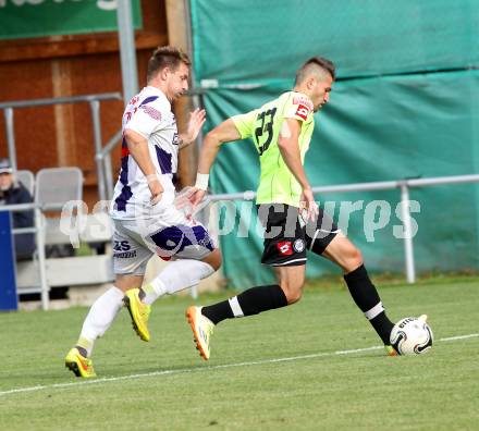 Fussball. Regionalliga. SAK gegen Sturm Graz Amateure. Darijo Biscan (SAK), Erman Bevab (Graz). Klagenfurt, 4.10.2014.
Foto: Kuess
---
pressefotos, pressefotografie, kuess, qs, qspictures, sport, bild, bilder, bilddatenbank