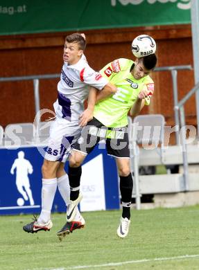 Fussball. Regionalliga. SAK gegen Sturm Graz Amateure. Luka Janezic (SAK), Philipp Seidl (Graz). Klagenfurt, 4.10.2014.
Foto: Kuess
---
pressefotos, pressefotografie, kuess, qs, qspictures, sport, bild, bilder, bilddatenbank