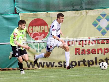 Fussball. Regionalliga. SAK gegen Sturm Graz Amateure. Luka Janezic (SAK), Philipp Seidl (Graz). Klagenfurt, 4.10.2014.
Foto: Kuess
---
pressefotos, pressefotografie, kuess, qs, qspictures, sport, bild, bilder, bilddatenbank