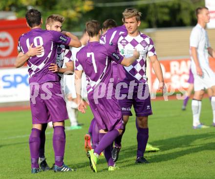 Fussball Regionalliga. RZ Pellets WAC Amateure gegen SK Austria Klagenfurt. Torjubel Austria. Wolfsberg, am 5.10.2014.
Foto: Kuess
---
pressefotos, pressefotografie, kuess, qs, qspictures, sport, bild, bilder, bilddatenbank