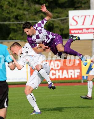 Fussball Regionalliga. RZ Pellets WAC Amateure gegen SK Austria Klagenfurt. Daniel Drescher,  (WAC), Bernd Kager (Austria Klagenfurt). Wolfsberg, am 5.10.2014.
Foto: Kuess
---
pressefotos, pressefotografie, kuess, qs, qspictures, sport, bild, bilder, bilddatenbank