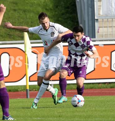 Fussball Regionalliga. RZ Pellets WAC Amateure gegen SK Austria Klagenfurt. Miha Robic, (WAC), Mirnes Becirovic (Austria Klagenfurt). Wolfsberg, am 5.10.2014.
Foto: Kuess
---
pressefotos, pressefotografie, kuess, qs, qspictures, sport, bild, bilder, bilddatenbank