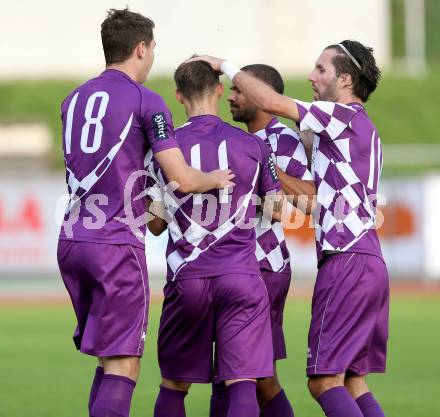 Fussball Regionalliga. RZ Pellets WAC Amateure gegen SK Austria Klagenfurt. Torjubel Rajko Rep (Austria Klagenfurt). Wolfsberg, am 5.10.2014.
Foto: Kuess
---
pressefotos, pressefotografie, kuess, qs, qspictures, sport, bild, bilder, bilddatenbank