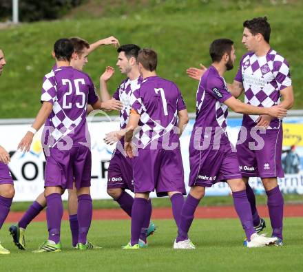 Fussball Regionalliga. RZ Pellets WAC Amateure gegen SK Austria Klagenfurt. Torjubel Austria. Wolfsberg, am 5.10.2014.
Foto: Kuess
---
pressefotos, pressefotografie, kuess, qs, qspictures, sport, bild, bilder, bilddatenbank