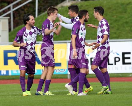 Fussball Regionalliga. RZ Pellets WAC Amateure gegen SK Austria Klagenfurt. Torjubel Austria. Wolfsberg, am 5.10.2014.
Foto: Kuess
---
pressefotos, pressefotografie, kuess, qs, qspictures, sport, bild, bilder, bilddatenbank