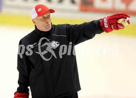 EBEL. Eishockey Bundesliga. Training KAC. Trainer Doug Mason. Klagenfurt, am 7.10.2014.
Foto: Kuess
---
pressefotos, pressefotografie, kuess, qs, qspictures, sport, bild, bilder, bilddatenbank