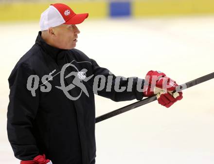 EBEL. Eishockey Bundesliga. Training KAC. Trainer Doug Mason. Klagenfurt, am 7.10.2014.
Foto: Kuess
---
pressefotos, pressefotografie, kuess, qs, qspictures, sport, bild, bilder, bilddatenbank