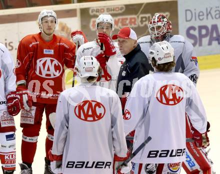 EBEL. Eishockey Bundesliga. Training KAC. Trainer Doug Mason. Klagenfurt, am 7.10.2014.
Foto: Kuess
---
pressefotos, pressefotografie, kuess, qs, qspictures, sport, bild, bilder, bilddatenbank