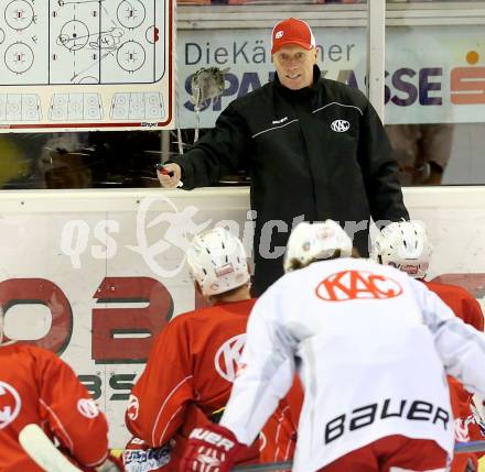 EBEL. Eishockey Bundesliga. Training KAC. Trainer Doug Mason. Klagenfurt, am 7.10.2014.
Foto: Kuess
---
pressefotos, pressefotografie, kuess, qs, qspictures, sport, bild, bilder, bilddatenbank