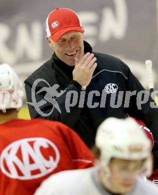 EBEL. Eishockey Bundesliga. Training KAC. Trainer Doug Mason. Klagenfurt, am 7.10.2014.
Foto: Kuess
---
pressefotos, pressefotografie, kuess, qs, qspictures, sport, bild, bilder, bilddatenbank