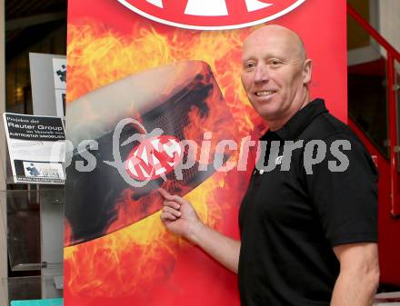 EBEL. Eishockey Bundesliga. Pressekonferenz KAC. Trainer Doug Mason. Klagenfurt, am 7.10.2014.
Foto: Kuess
---
pressefotos, pressefotografie, kuess, qs, qspictures, sport, bild, bilder, bilddatenbank