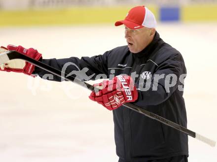 EBEL. Eishockey Bundesliga. Training KAC. Trainer Doug Mason. Klagenfurt, am 7.10.2014.
Foto: Kuess
---
pressefotos, pressefotografie, kuess, qs, qspictures, sport, bild, bilder, bilddatenbank