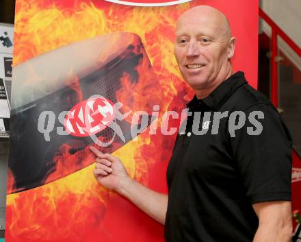 EBEL. Eishockey Bundesliga. Pressekonferenz KAC. Trainer Doug Mason. Klagenfurt, am 7.10.2014.
Foto: Kuess
---
pressefotos, pressefotografie, kuess, qs, qspictures, sport, bild, bilder, bilddatenbank