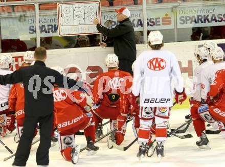 EBEL. Eishockey Bundesliga. Training KAC. Trainer Doug Mason. Klagenfurt, am 7.10.2014.
Foto: Kuess
---
pressefotos, pressefotografie, kuess, qs, qspictures, sport, bild, bilder, bilddatenbank