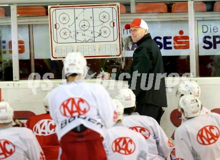 EBEL. Eishockey Bundesliga. Training KAC. Trainer Doug Mason. Klagenfurt, am 7.10.2014.
Foto: Kuess
---
pressefotos, pressefotografie, kuess, qs, qspictures, sport, bild, bilder, bilddatenbank