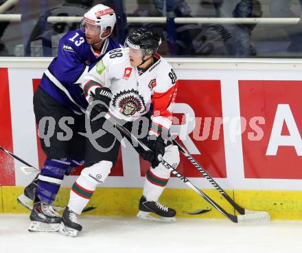 Eishockey. Champions Hockey League VSV gegen Froelunda Gothenburg. John Lammers #13,  (VSV), Andreas Johnsson #88 (Froelunda Gothenburg). Villach, 7.10.2014.
Foto: Kuess 
---
pressefotos, pressefotografie, kuess, qs, qspictures, sport, bild, bilder, bilddatenbank