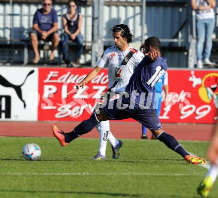 Fussball. Freundschaftsspiel. RZ Pellets WAC gegen Udinese Calcio. Jacobo Maria Ynclan Pajares (WAC), lucas evangelista santana (Udinese). Villach, 10.10.2014.
Foto: Kuess
---
pressefotos, pressefotografie, kuess, qs, qspictures, sport, bild, bilder, bilddatenbank