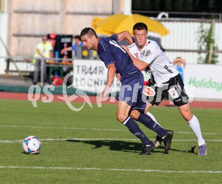 Fussball. Freundschaftsspiel. RZ Pellets WAC gegen Udinese Calcio. Daniel Drescher (WAC), Alexandre Geijo Pazos (Udinese). Villach, 10.10.2014.
Foto: Kuess
---
pressefotos, pressefotografie, kuess, qs, qspictures, sport, bild, bilder, bilddatenbank