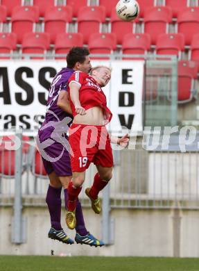 Fussball Regionalliga. SK Austria Klagenfurt gegen Vorwaerts Steyr. Bernd Kager, (Austria Klagenfurt), David Peham (Vorwaerts Steyr). Klagenfurt, 11.10.2014.
Foto: Kuess
---
pressefotos, pressefotografie, kuess, qs, qspictures, sport, bild, bilder, bilddatenbank