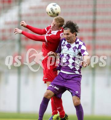 Fussball Regionalliga. SK Austria Klagenfurt gegen Vorwaerts Steyr. Sandro Zakany,  (Austria Klagenfurt), Stefan Graf (Vorwaerts Steyr). Klagenfurt, 11.10.2014.
Foto: Kuess
---
pressefotos, pressefotografie, kuess, qs, qspictures, sport, bild, bilder, bilddatenbank