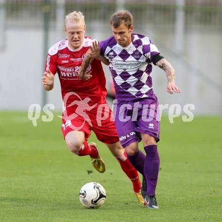 Fussball Regionalliga. SK Austria Klagenfurt gegen Vorwaerts Steyr. Rajko Rep, (Austria Klagenfurt),  David Peham  (Vorwaerts Steyr). Klagenfurt, 11.10.2014.
Foto: Kuess
---
pressefotos, pressefotografie, kuess, qs, qspictures, sport, bild, bilder, bilddatenbank