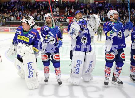 EBEL. Eishockey Bundesliga. EC VSV gegen KAC. Jean Philippe Lamoureux, Darren Haydar, Thomas Hoeneckl, Benjamin Petrik (VSV). Villach, am 12.10.2014.
Foto: Kuess 


---
pressefotos, pressefotografie, kuess, qs, qspictures, sport, bild, bilder, bilddatenbank