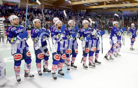 EBEL. Eishockey Bundesliga. EC VSV gegen KAC. Jubel  (VSV). Villach, am 12.10.2014.
Foto: Kuess 


---
pressefotos, pressefotografie, kuess, qs, qspictures, sport, bild, bilder, bilddatenbank