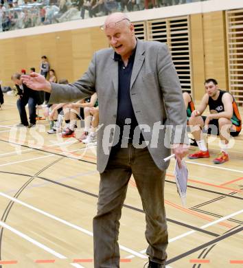 Basketball 2. Bundesliga.  Raiders Villach gegen Basket Flames. Trainer Fritz Miklas (Basket Flames). Villach, 11.10.2014.
Foto: Kuess
---
pressefotos, pressefotografie, kuess, qs, qspictures, sport, bild, bilder, bilddatenbank