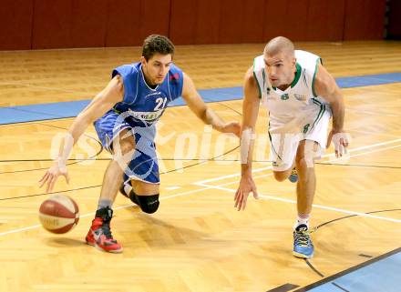 Basketball 2. Bundesliga. KOS Celovec gegen BBU Salzburg. Ales Primc, (KOS), Jamie Kohn (Salzburg). Klagenfurt, 11.10.2014.
Foto: Kuess
---
pressefotos, pressefotografie, kuess, qs, qspictures, sport, bild, bilder, bilddatenbank